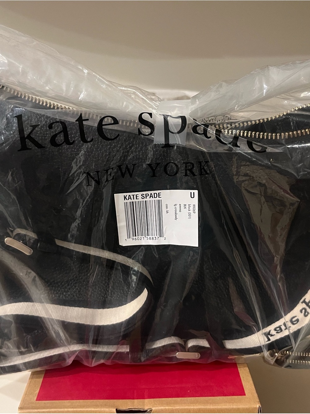 kate spade Black and White Crossbody Bag with Contrast Trim
